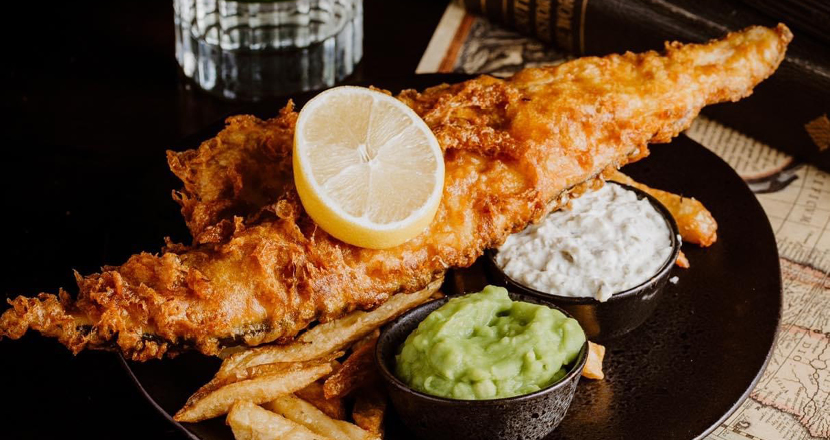 Fish and chips available at The Curious Cat