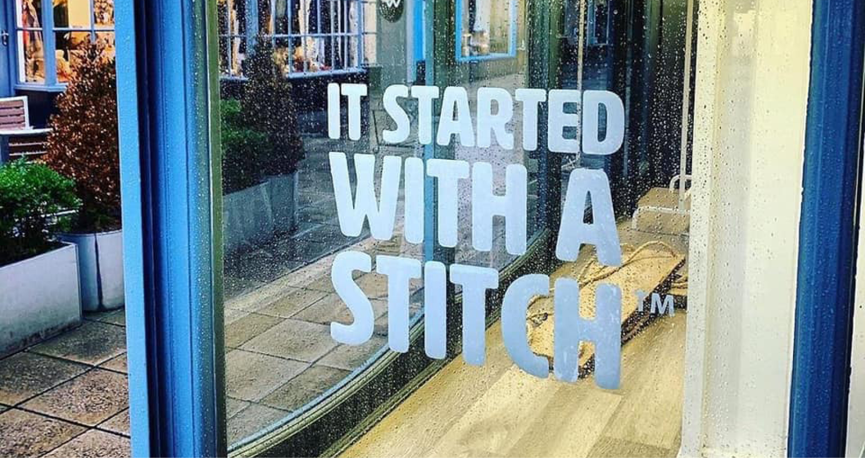 It started with a stitch vinyl graphic on a window