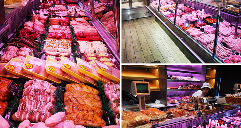 A photograph of the Birketts meat counter