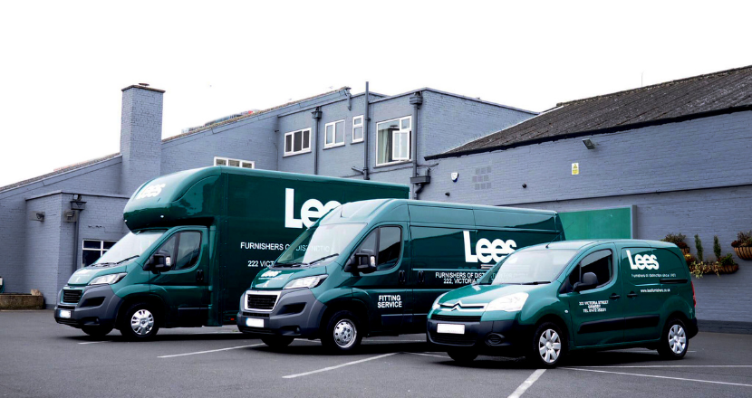 Lees Furnishers delivery vans