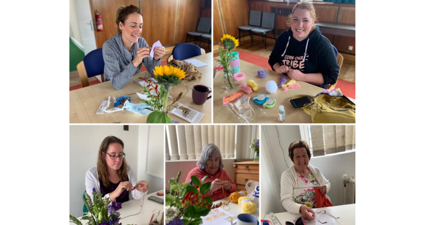 group of people crafting at Welholme Works